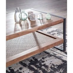 Ars manufacti Couchtisch Leyma - Rattan / Akazie massiv - Akazie / Anthrazit -Wohnzimmermöbel boutique en ligne 1000223477 200826 12353600043 DETAILS P000000001000223477