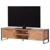 Ars manufacti TV-Lowboard Leyma - Rattan / Akazie massiv - Akazie / Anthrazit