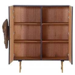 Red Living Kommode Worland I - Echtholzfurnier / Metall - Eiche Schwarz / Gold -Wohnzimmermöbel boutique en ligne 1000223494 200826 12361000080 DETAILS P000000001000223494