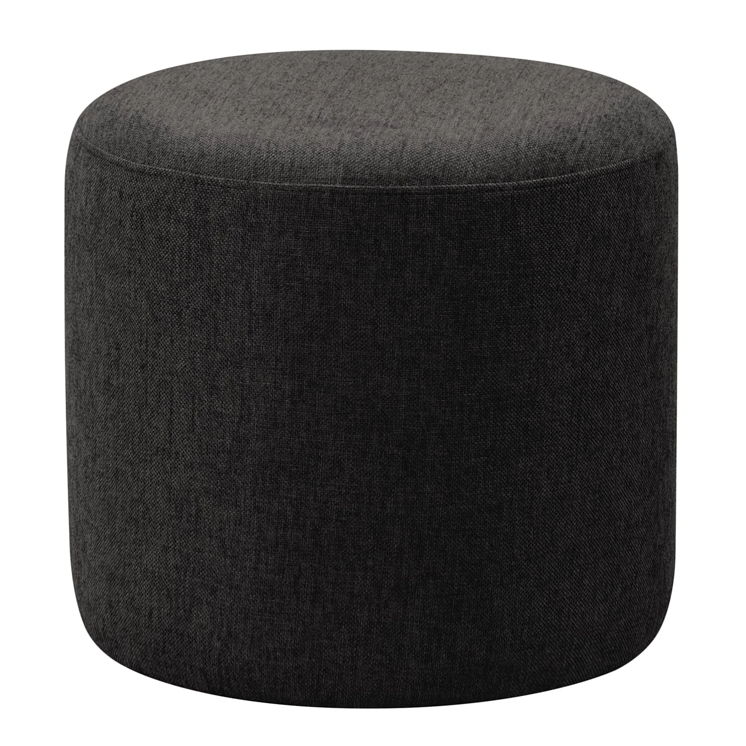 Polsterhocker Moulton - Strukturstoff Talta: Schwarz - 45 x 46 cm 1 Polsterhocker Moulton - Strukturstoff Talta: Schwarz - 45 x 46 cm