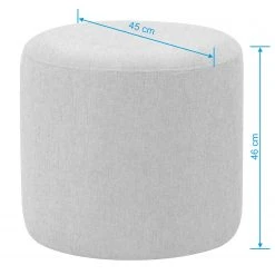 Polsterhocker Moulton - Strukturstoff Talta: Schwarz - 45 x 46 cm 5 Polsterhocker Moulton - Strukturstoff Talta: Schwarz - 45 x 46 cm -Wohnzimmermöbel boutique en ligne 1000224315 200916 14015800649 SKETCH DETAILS P000000001000224315 sketch