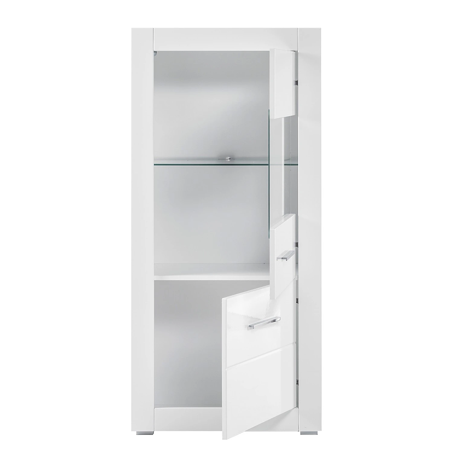 Loftscape Highboard Bricktown II - Hochglanz Weiß / Matt Weiß 4 Loftscape Highboard Bricktown II - Hochglanz Weiß / Matt Weiß – Bild 4