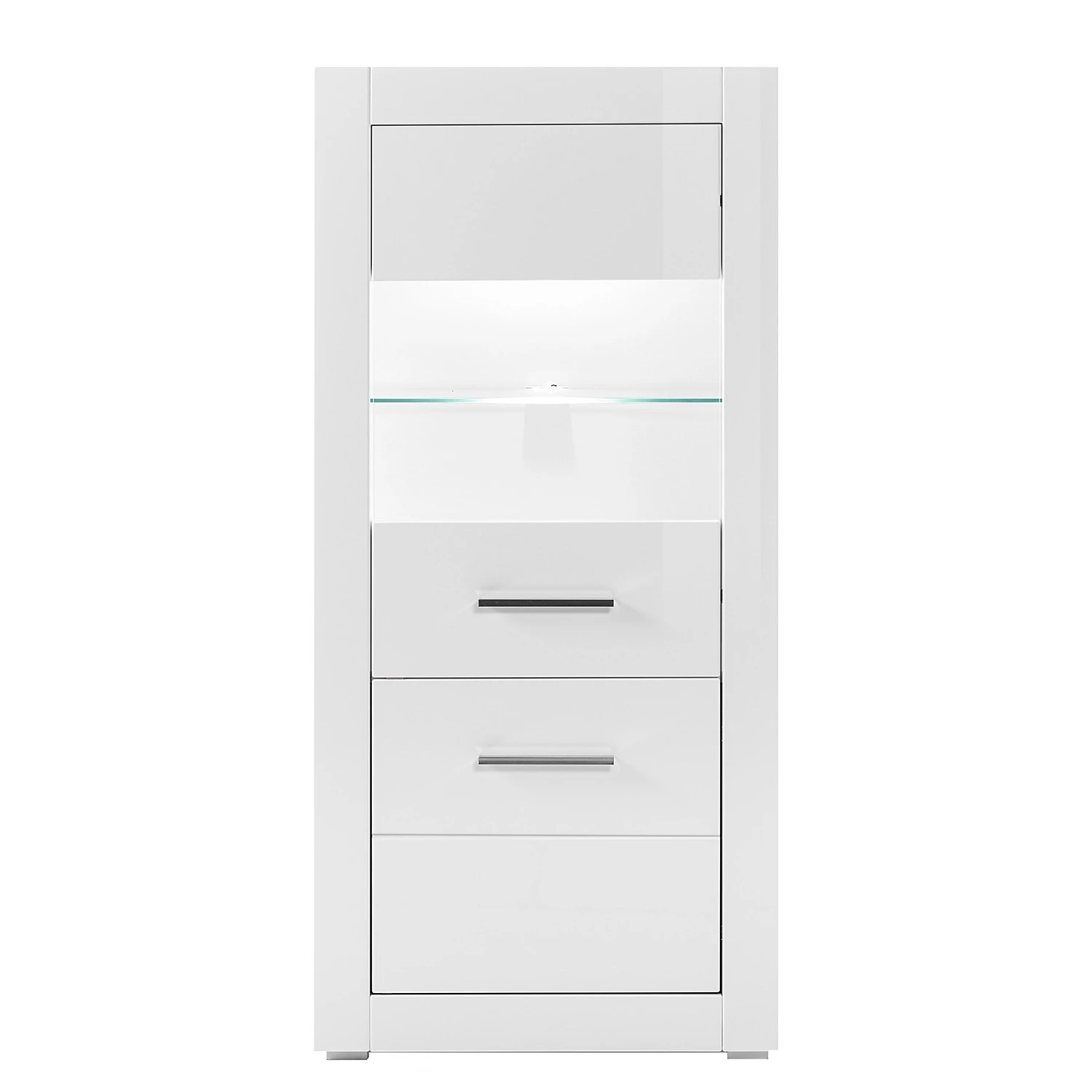 Loftscape Highboard Bricktown II - Hochglanz Weiß / Matt Weiß 5 Loftscape Highboard Bricktown II - Hochglanz Weiß / Matt Weiß – Bild 5