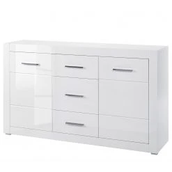 Loftscape Sideboard Bricktown II - Hochglanz Weiß / Matt Weiß