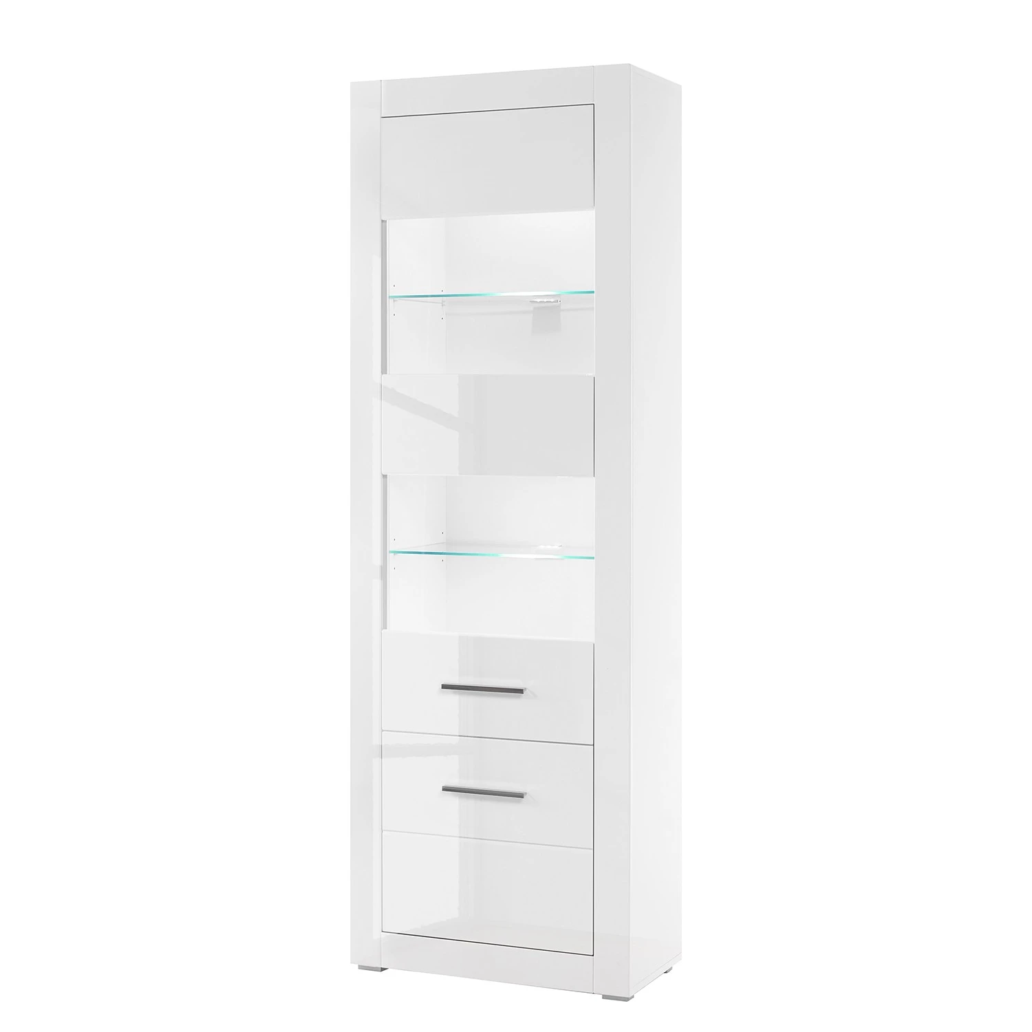 Loftscape Wohnwand Bricktown II (4-teilig) - Hochglanz Weiß / Matt Weiß 6 Loftscape Wohnwand Bricktown II (4-teilig) - Hochglanz Weiß / Matt Weiß – Bild 6