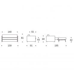 Innovation Möbel Schlafsofa Olan - Webstoff - Stoff Twist: Granite -Wohnzimmermöbel boutique en ligne 1000224419 200928 18503300019 SKETCH DETAILS P000000001000224419 sketch