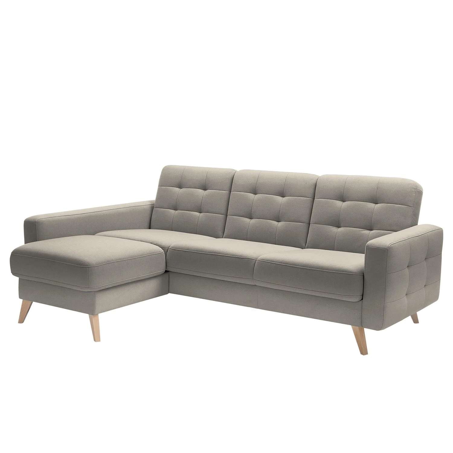 Fredriks Ecksofa Cropwell - Webstoff - Webstoff Ramse: Hellbraun - Longchair davorstehend links 1 Fredriks Ecksofa Cropwell - Webstoff - Webstoff Ramse: Hellbraun - Longchair davorstehend links