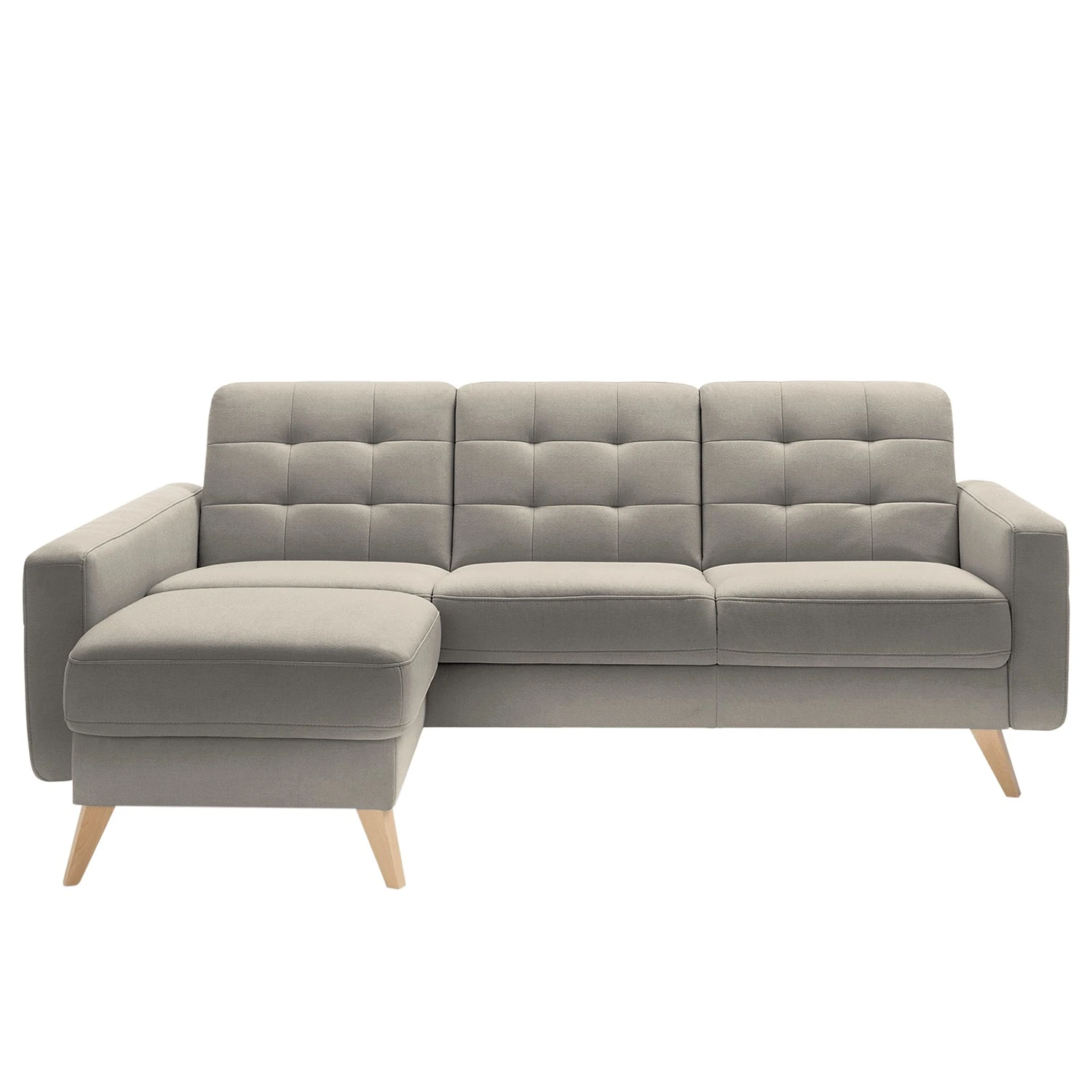 Fredriks Ecksofa Cropwell - Webstoff - Webstoff Ramse: Hellbraun - Longchair davorstehend links 5 Fredriks Ecksofa Cropwell - Webstoff - Webstoff Ramse: Hellbraun - Longchair davorstehend links – Bild 5