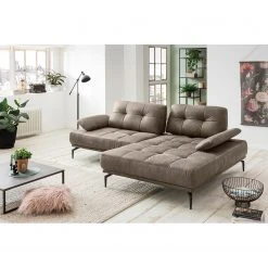 Fredriks Ecksofa Linville - Microfaser Torne: Havanna - Breite: 258 cm - Longchair davorstehend rechts - Ohne Kopfstütze -Wohnzimmermöbel boutique en ligne 1000225326 210305 12315801392 MOOD DETAILS P000000001000225326 mood