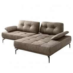 Fredriks Ecksofa Linville - Microfaser Torne: Havanna - Breite: 258 cm - Longchair davorstehend rechts - Ohne Kopfstütze -Wohnzimmermöbel boutique en ligne 1000225326 210305 12315801394 DETAILS P000000001000225326