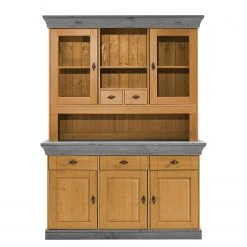 Maison Belfort Buffet Bergen I - Kiefer massiv - Kiefer Laugenfarbig / Kiefer Grau