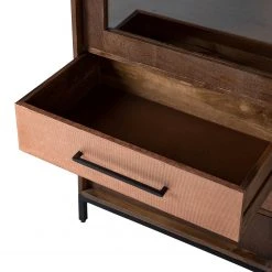 Ars manufacti Standvitrine Copp - Mango massiv / Metall - Kupfer / Mango Dunkel -Wohnzimmermöbel boutique en ligne 1000226079 210429 12192800005 DETAILS P000000001000226079