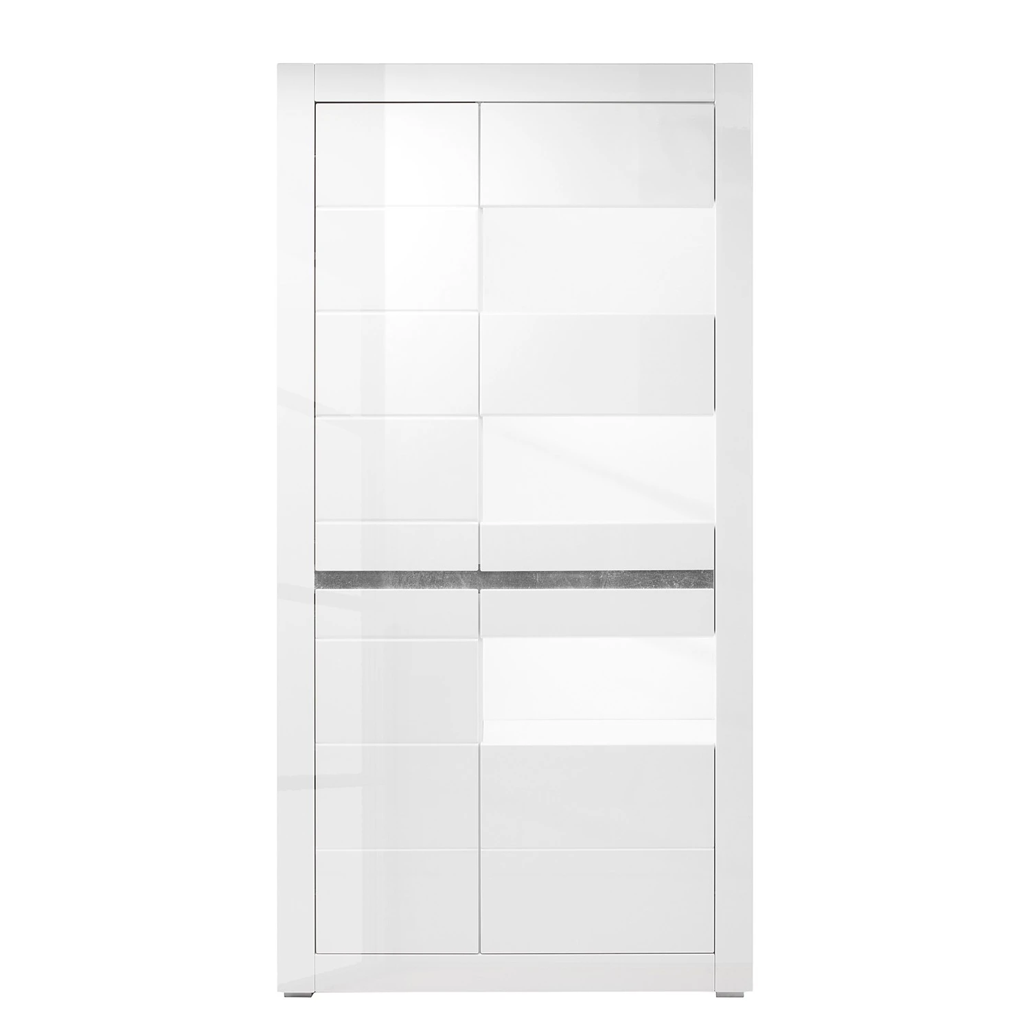 Loftscape Vitrinenschrank Cape Ann - Hochglanz Weiß / Matt Weiß 4 Loftscape Vitrinenschrank Cape Ann - Hochglanz Weiß / Matt Weiß – Bild 4