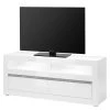 Loftscape TV-Lowboard Cape Ann I - Hochglanz Weiß / Matt Weiß
