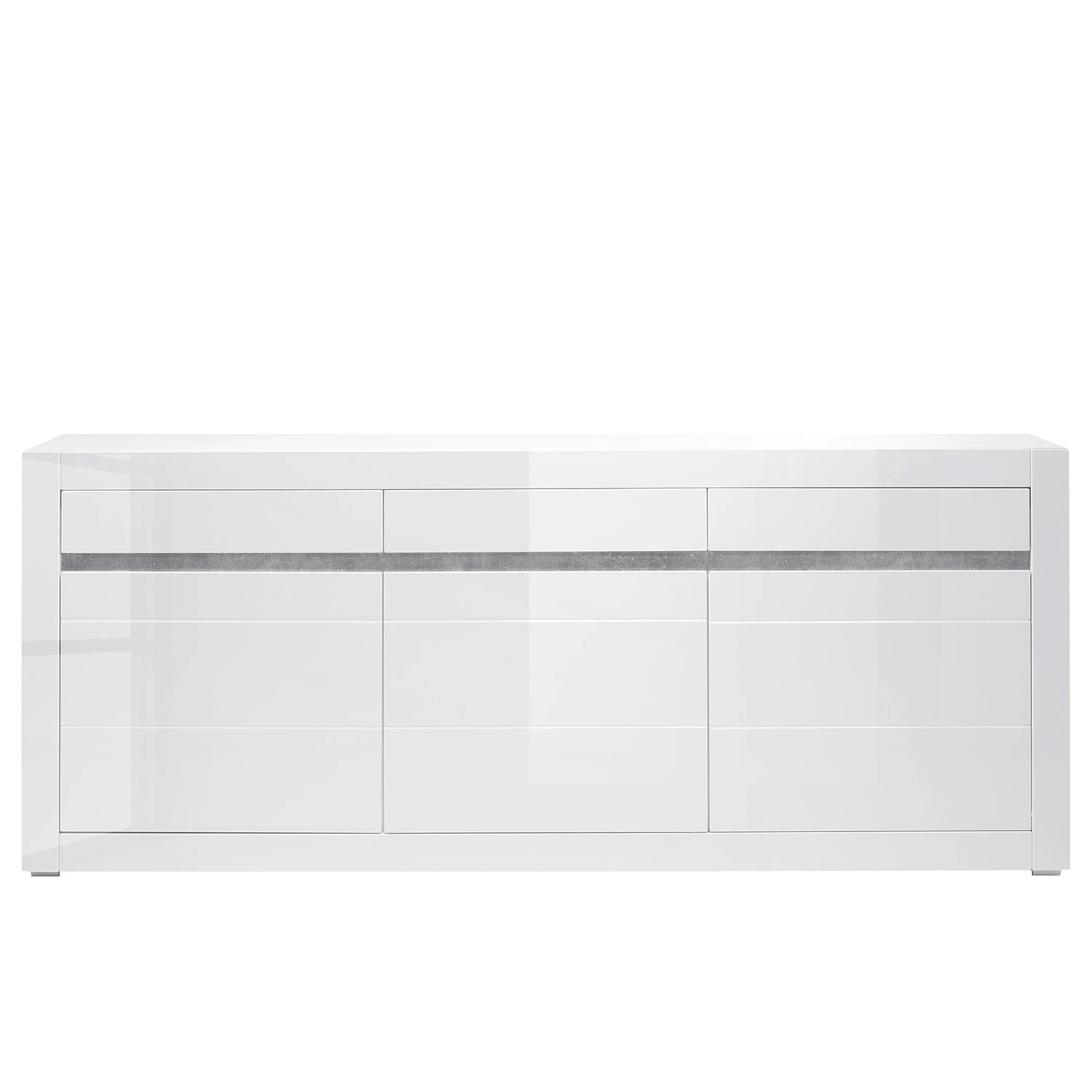 Loftscape Sideboard Cape Ann I - Hochglanz Weiß / Matt Weiß 5 Loftscape Sideboard Cape Ann I - Hochglanz Weiß / Matt Weiß – Bild 5