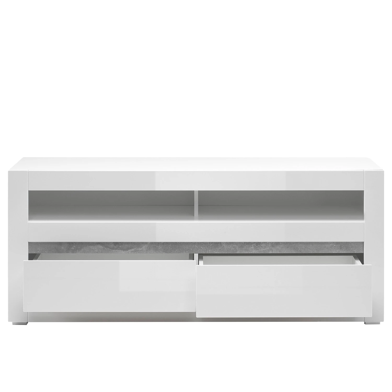 Loftscape Wohnwand Cape Ann I (4-teilig) - Hochglanz Weiß / Matt Weiß 9 Loftscape Wohnwand Cape Ann I (4-teilig) - Hochglanz Weiß / Matt Weiß – Bild 9