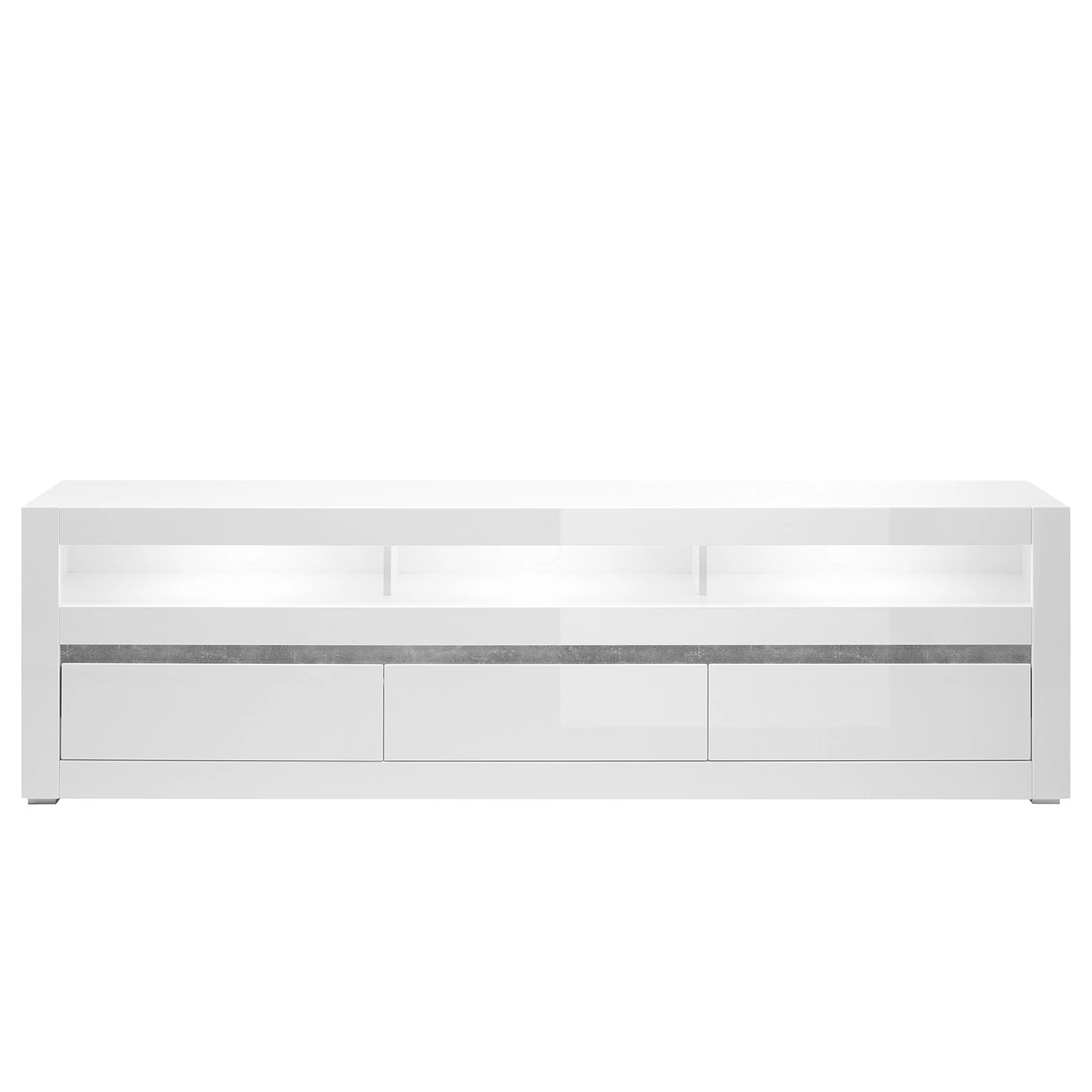 Loftscape TV-Lowboard Cape Ann II - Hochglanz Weiß / Matt Weiß 3 Loftscape TV-Lowboard Cape Ann II - Hochglanz Weiß / Matt Weiß – Bild 3