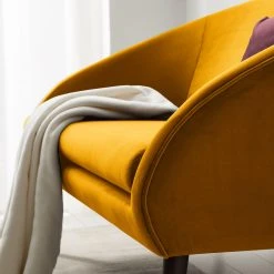 Ridgevalley Sofa Volonne (2-Sitzer) - Samt Ravi: Senfgelb -Wohnzimmermöbel boutique en ligne 1000227316 210325 07002800159 DETAILS P000000001000227316