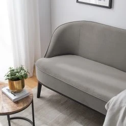 Ridgevalley Sofa Voiteur (2,5-Sitzer) - Microfaser Sela: Grau - Buche Dunkel -Wohnzimmermöbel boutique en ligne 1000227363 210426 16020300114 DETAILS P000000001000227363