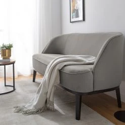 Ridgevalley Sofa Voiteur (2,5-Sitzer) - Microfaser Sela: Grau - Buche Dunkel -Wohnzimmermöbel boutique en ligne 1000227363 210426 16020700115 DETAILS P000000001000227363