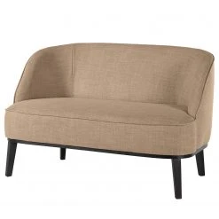 Ridgevalley Sofa Voiteur (2-Sitzer) - Webstoff Noela: Cappuccino - Buche Dunkel