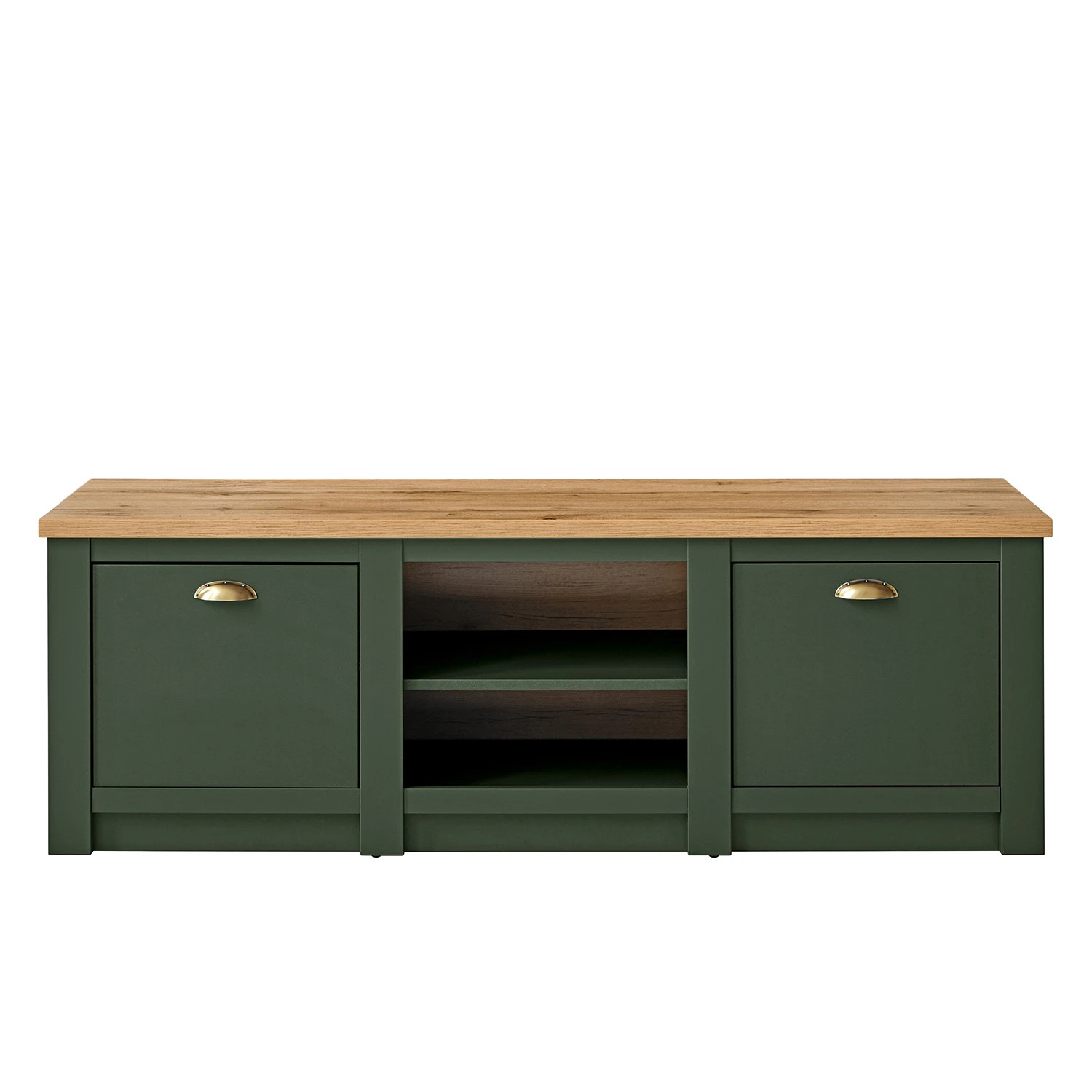 Norrwood Wohnwand Cardet (4-teilig) - Moosgrün / Eiche Wotan Dekor 6 Norrwood Wohnwand Cardet (4-teilig) - Moosgrün / Eiche Wotan Dekor – Bild 6