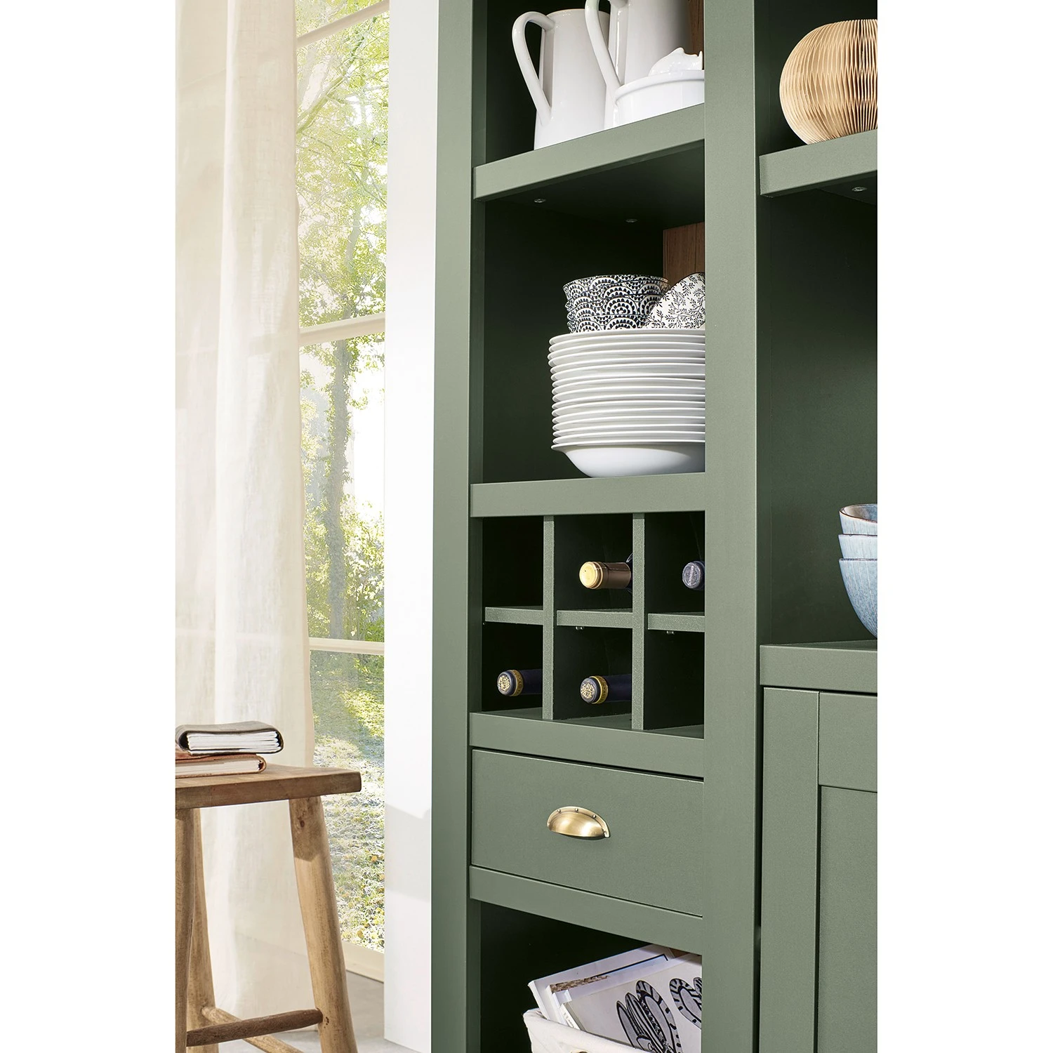 Norrwood Wohnwand Cardet (4-teilig) - Moosgrün / Eiche Wotan Dekor 13 Norrwood Wohnwand Cardet (4-teilig) - Moosgrün / Eiche Wotan Dekor – Bild 13