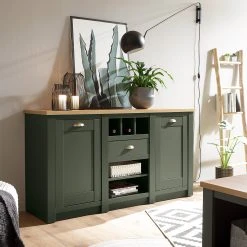 Norrwood Sideboard Cardet - Moosgrün / Eiche Wotan Dekor -Wohnzimmermöbel boutique en ligne 1000227576 201016 13050500120 MOOD DETAILS P000000001000227576 mood