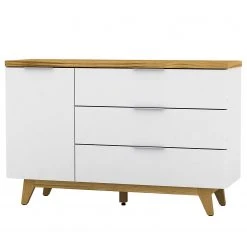 Jahnke Sideboard Libre - Kerneiche Dekor / Matt Weiß