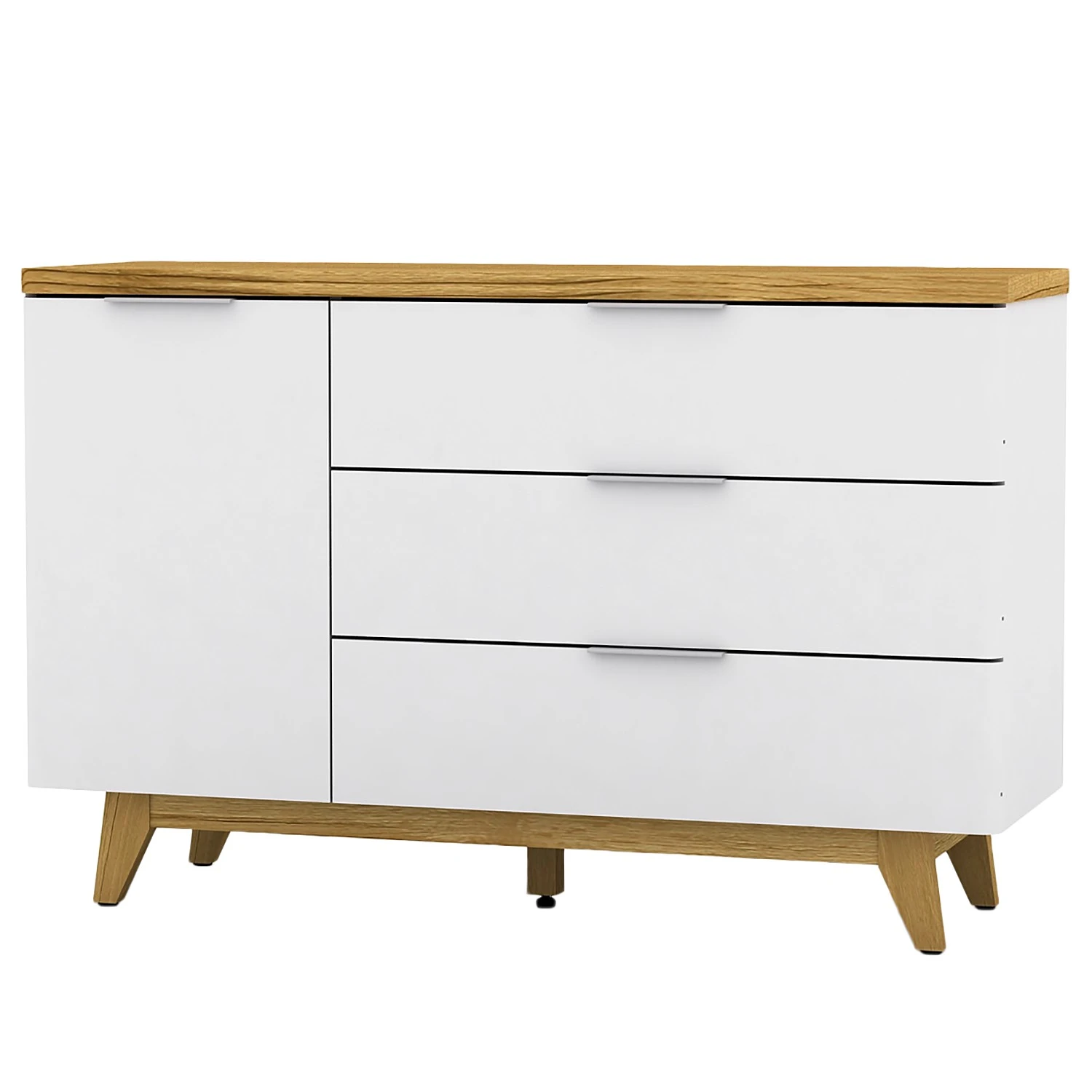 Jahnke Sideboard Libre - Kerneiche Dekor / Matt Weiß 1 Jahnke Sideboard Libre - Kerneiche Dekor / Matt Weiß