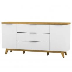 Jahnke Sideboard Libre I - Kerneiche Dekor / Matt Weiß