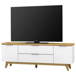 Jahnke TV-Lowboard Libre - Kerneiche Dekor / Matt Weiß