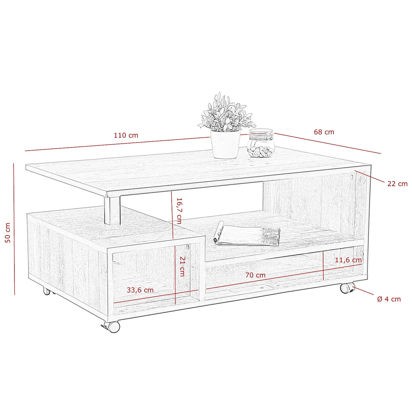 Loftscape Couchtisch Kee - Altholz Dekor 3 Loftscape Couchtisch Kee - Altholz Dekor – Bild 3