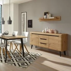 Loftscape Sideboard Tornac - Eiche Artisan Dekor / Schwarz -Wohnzimmermöbel boutique en ligne 1000228643 201028 06330900078 MOOD DETAILS P000000001000228643 mood