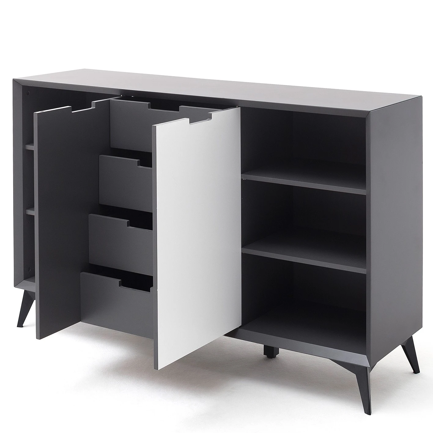 Loftscape Sideboard Nevez II - Weiß / Grau 8 Loftscape Sideboard Nevez II - Weiß / Grau – Bild 8