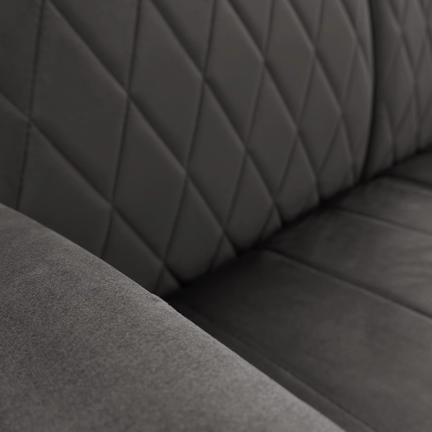 Ars manufacti Sofa Menet (3-Sitzer) - Samt - Samt Ravi: Grau 6 Ars manufacti Sofa Menet (3-Sitzer) - Samt - Samt Ravi: Grau – Bild 6