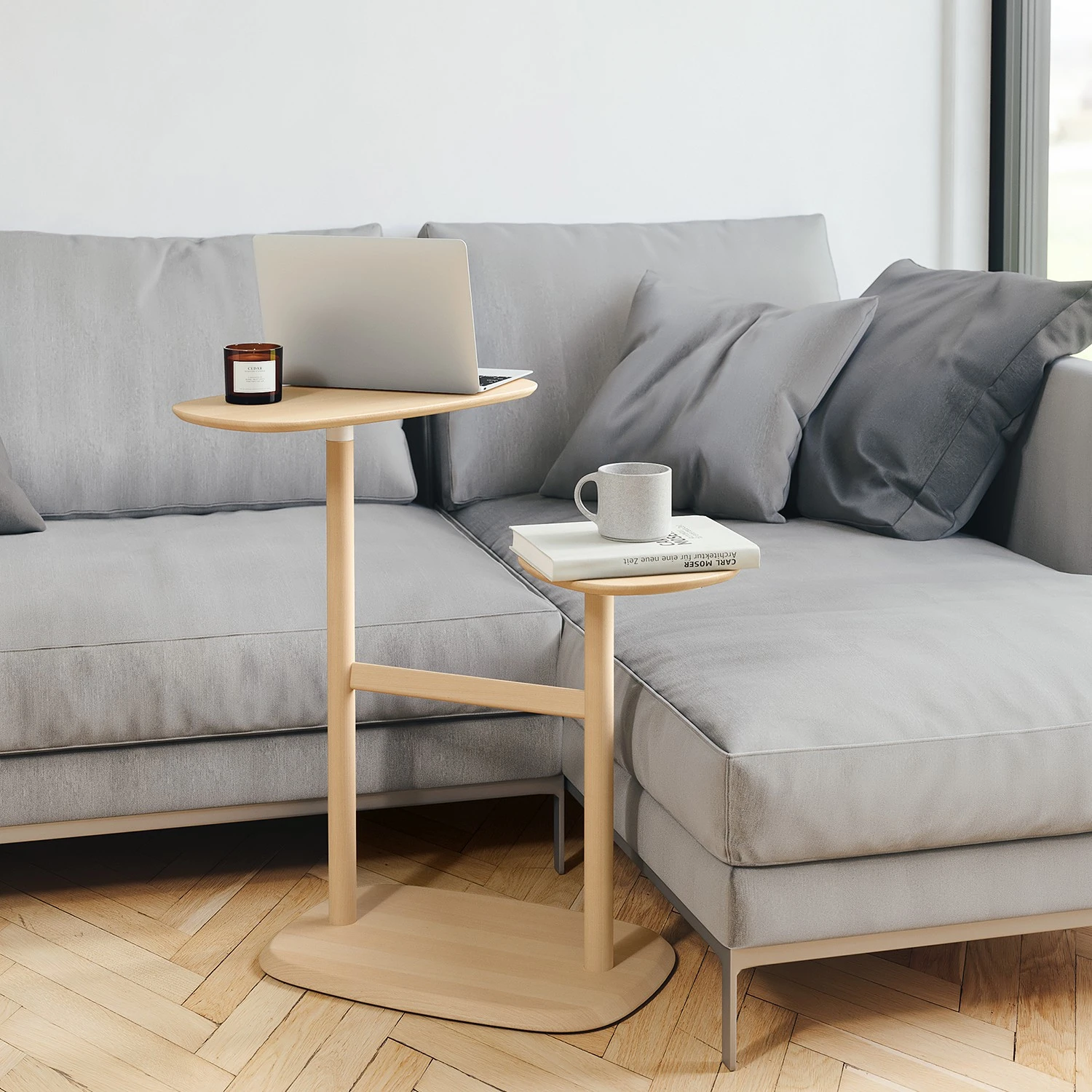 Umbra Beistelltisch Swivo - Buche massiv - Buche 3 Umbra Beistelltisch Swivo - Buche massiv - Buche – Bild 3