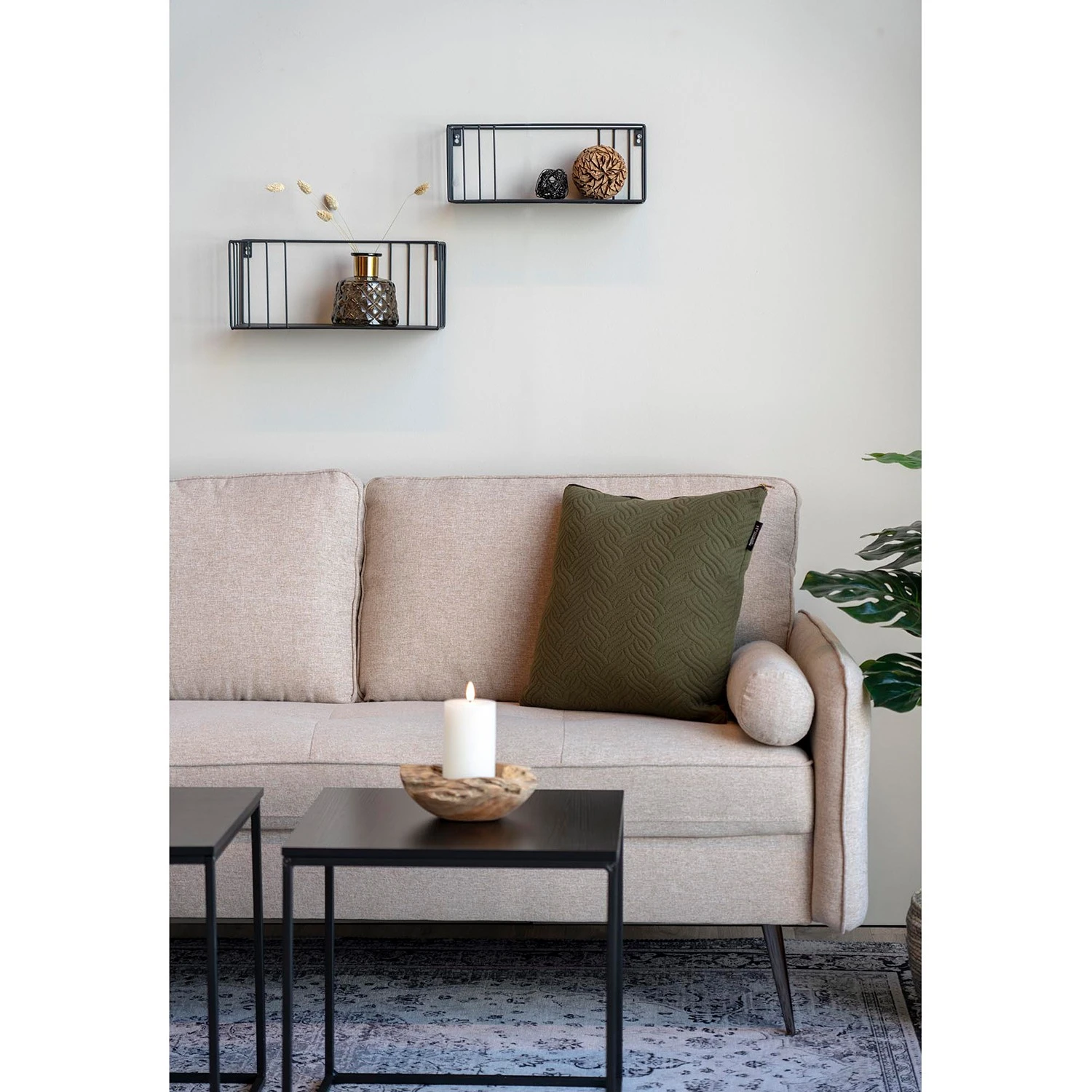 Red Living Wandregal Denneville (2er-Set) - Metall - Schwarz 2 Red Living Wandregal Denneville (2er-Set) - Metall - Schwarz – Bild 2