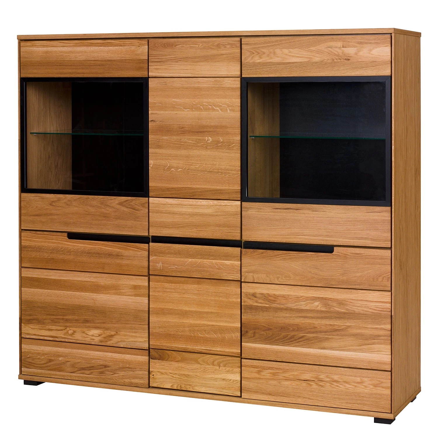 Naturoo Highboard Loray II - Eiche teilmassiv 1 Naturoo Highboard Loray II - Eiche teilmassiv