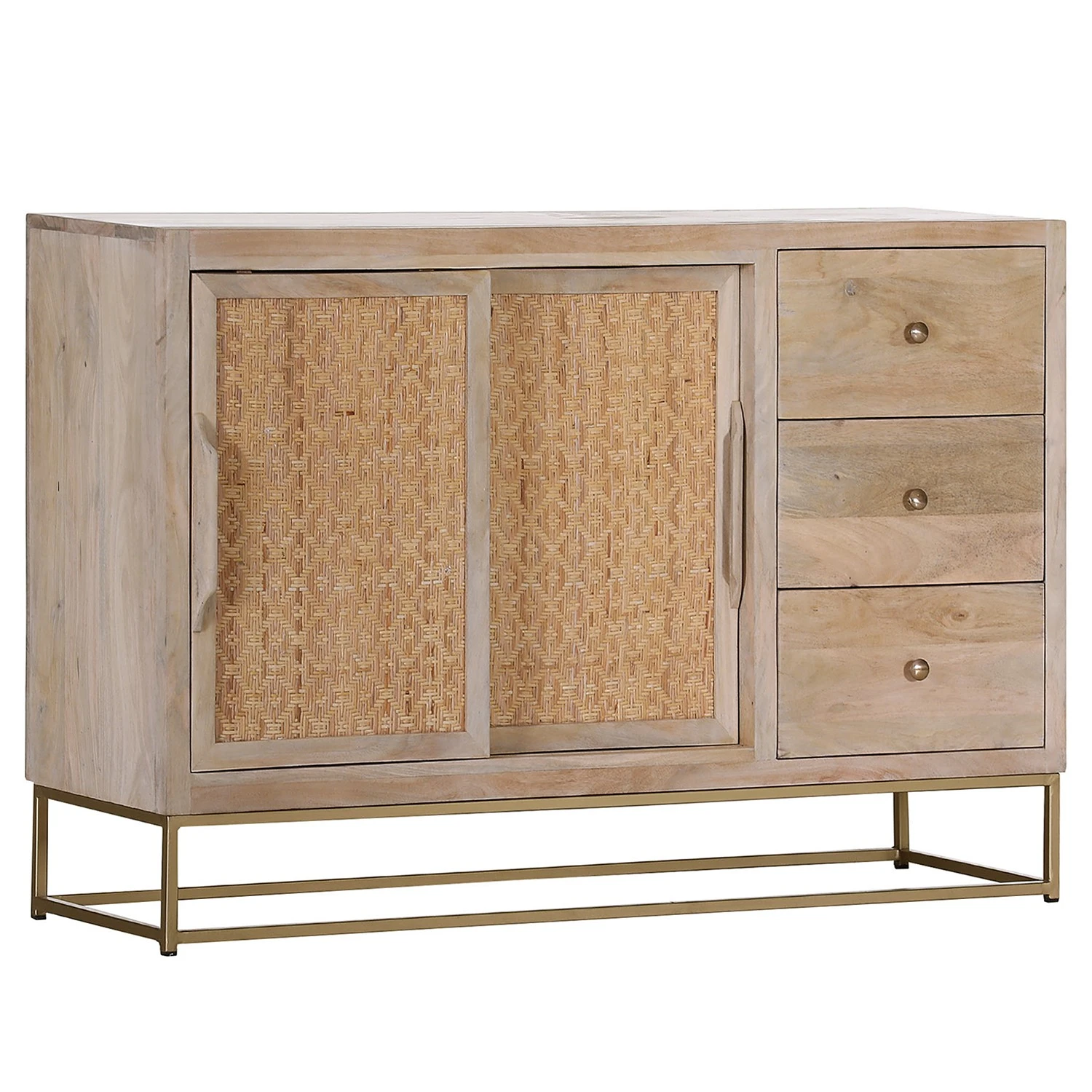 Naturoo Sideboard Rumilly - Rattangeflecht / Mango massiv 1 Naturoo Sideboard Rumilly - Rattangeflecht / Mango massiv