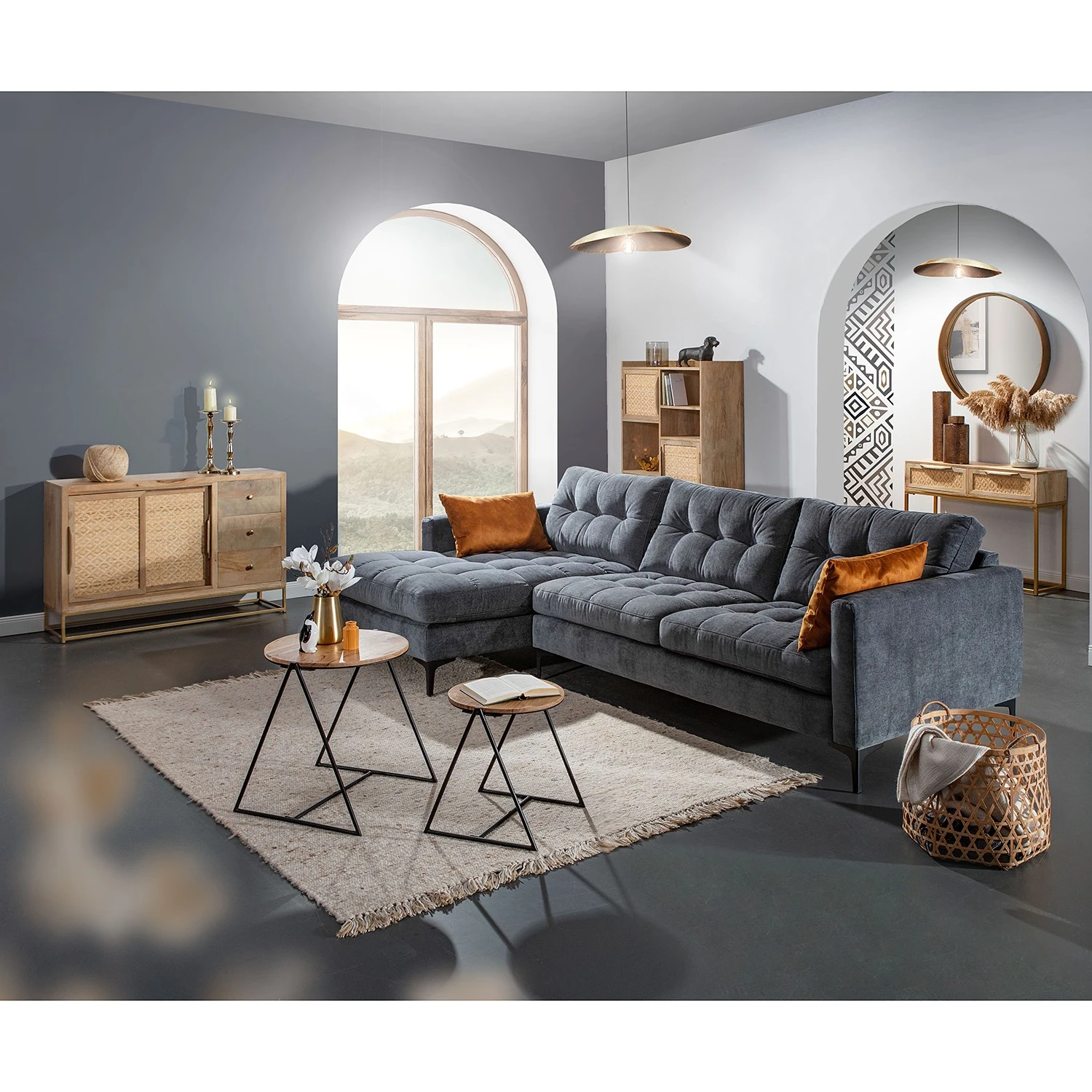 Naturoo Sideboard Rumilly - Rattangeflecht / Mango massiv 2 Naturoo Sideboard Rumilly - Rattangeflecht / Mango massiv – Bild 2