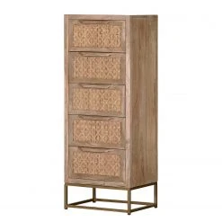 Naturoo Kommode Rumilly III - Rattangeflecht / Mango massiv