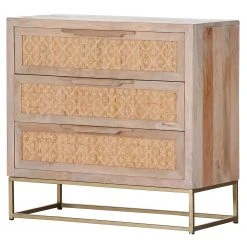 Naturoo Kommode Rumilly I - Rattangeflecht / Mango massiv