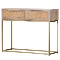 Naturoo Konsolentisch Rumilly - Rattangeflecht / Mango massiv