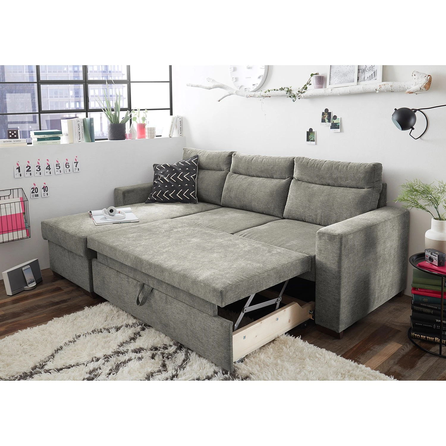 Loftscape Ecksofa Veuves - Microfaser - Microfaser Ranu: Schlamm 3 Loftscape Ecksofa Veuves - Microfaser - Microfaser Ranu: Schlamm – Bild 3