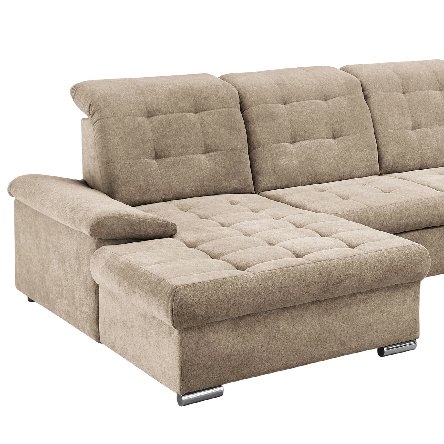 Loftscape Wohnlandschaft Montbel - Microfaser - Microfaser Ranu: Sand - Longchair davorstehend links / Ottomane rechts 7 Loftscape Wohnlandschaft Montbel - Microfaser - Microfaser Ranu: Sand - Longchair davorstehend links / Ottomane rechts – Bild 7