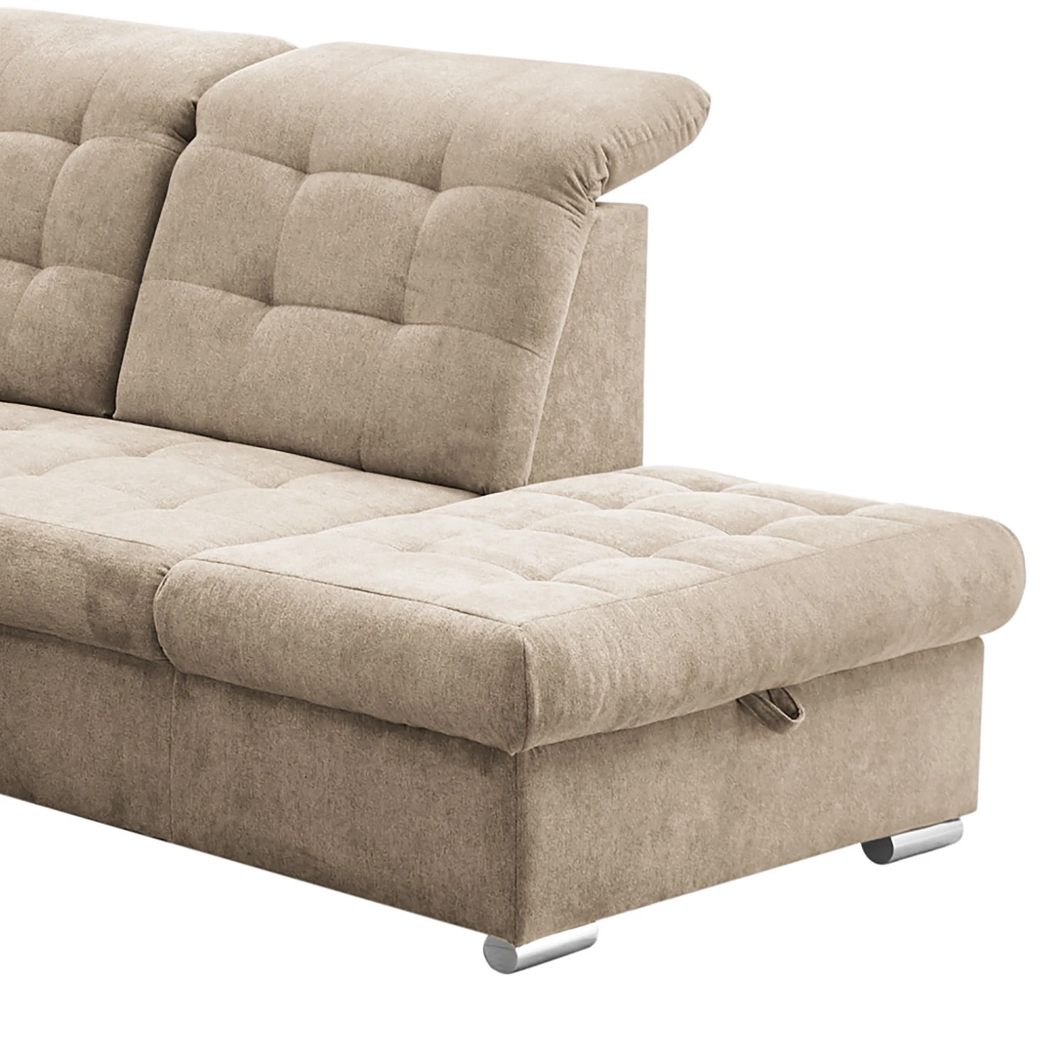 Loftscape Wohnlandschaft Montbel - Microfaser - Microfaser Ranu: Sand - Longchair davorstehend links / Ottomane rechts 9 Loftscape Wohnlandschaft Montbel - Microfaser - Microfaser Ranu: Sand - Longchair davorstehend links / Ottomane rechts – Bild 9