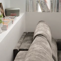Loftscape Ecksofa Venouse - Samt - Samt Insa: Steingrau - Longchair davorstehend rechts -Wohnzimmermöbel boutique en ligne 1000241693 210127 18194600534 DETAILS P000000001000241693
