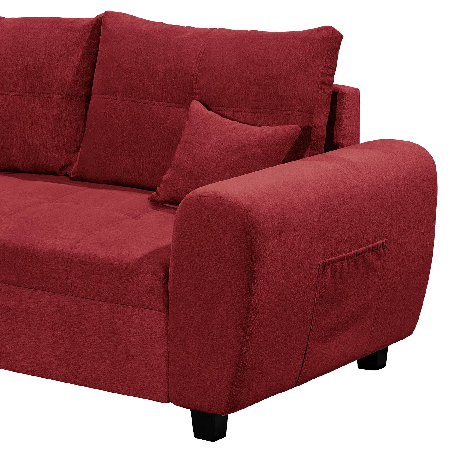 Loftscape Ecksofa Viersat - Microfaser Ranu: Beere - Longchair davorstehend links 8 Loftscape Ecksofa Viersat - Microfaser Ranu: Beere - Longchair davorstehend links – Bild 8