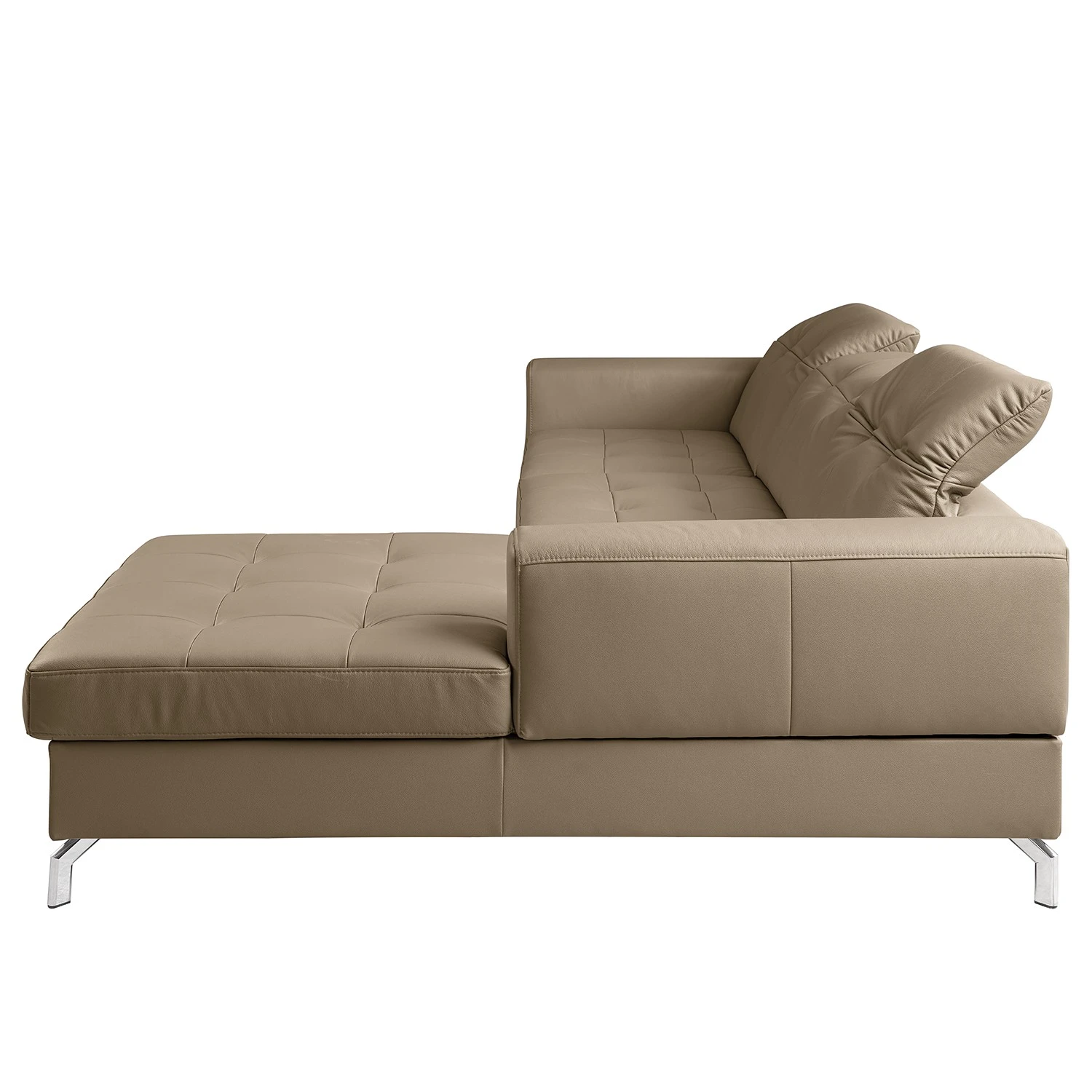Fredriks Ecksofa White Pine - Echtleder - Echtleder Mabra: Taupe - Longchair davorstehend rechts 3 Fredriks Ecksofa White Pine - Echtleder - Echtleder Mabra: Taupe - Longchair davorstehend rechts – Bild 3